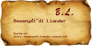 Besenyődi Liander névjegykártya